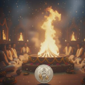 Goddess Chandi Silver Dolar